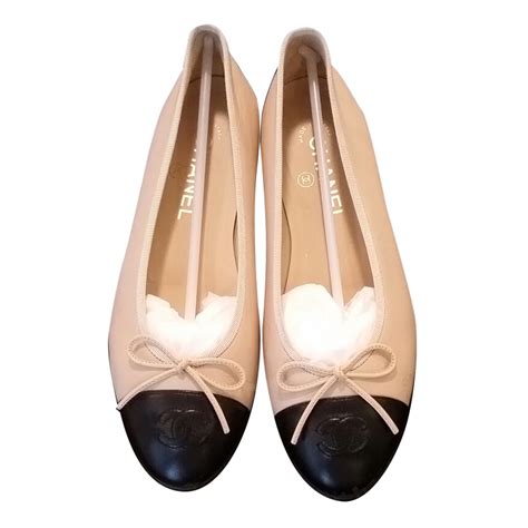 chanel two tone ballet flats.